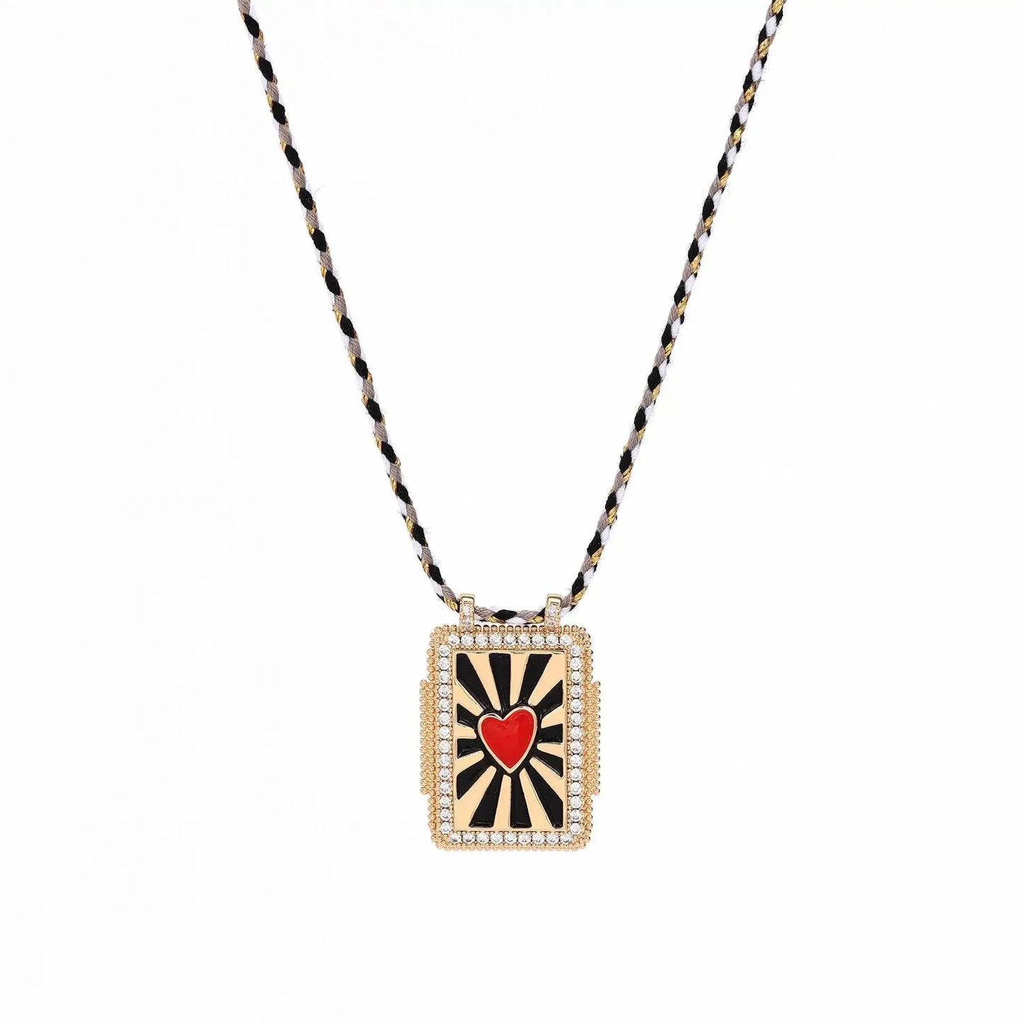 Livre D’or cord necklace, hearts
