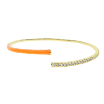 Enamel cuff bangle