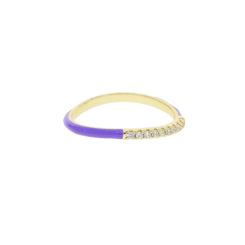 Enamel band ring