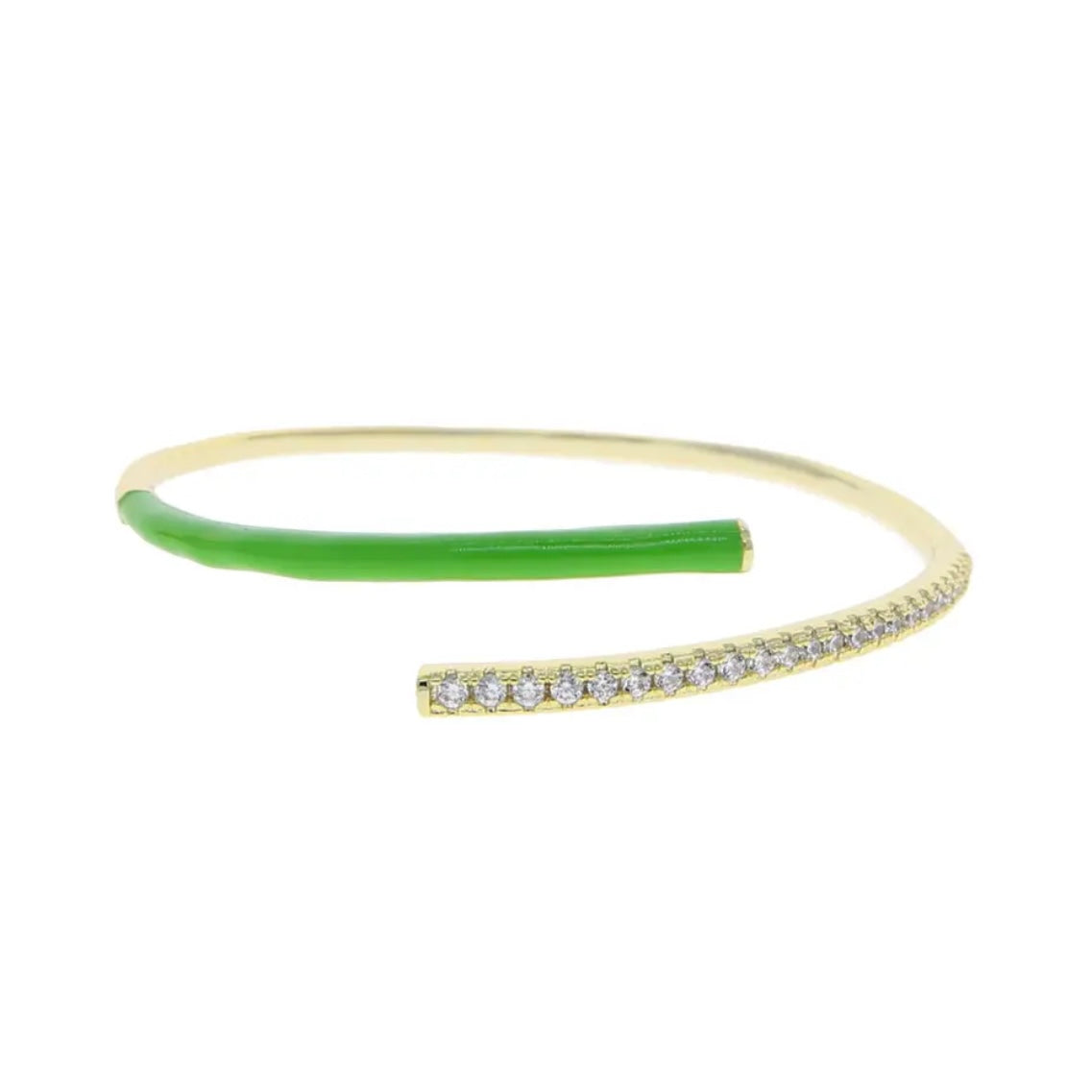 Enamel cuff bangle