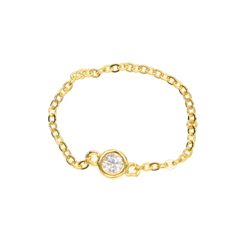 D’amour chain ring, gold