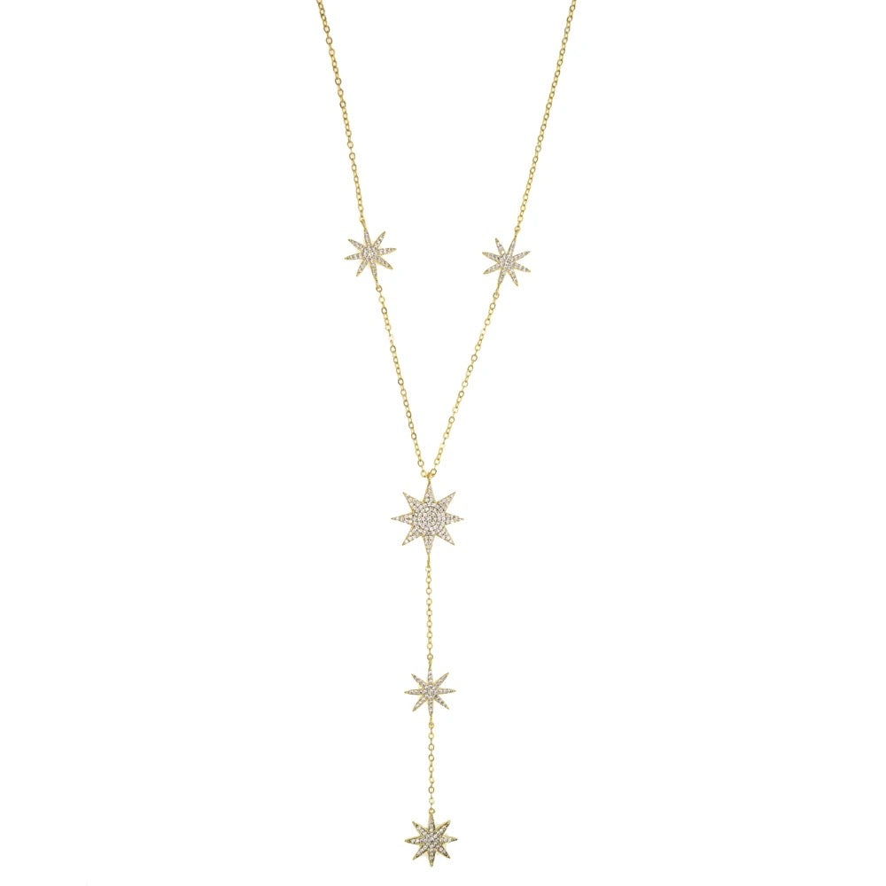 Lumière des étoiles lariat necklace, gold