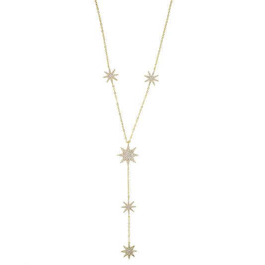 Lumière des étoiles lariat necklace, gold