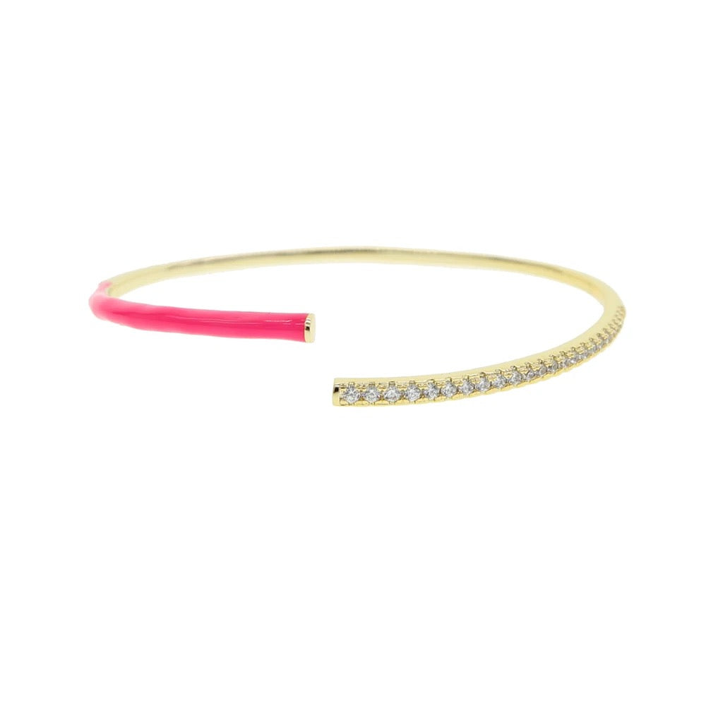 Enamel cuff bangle