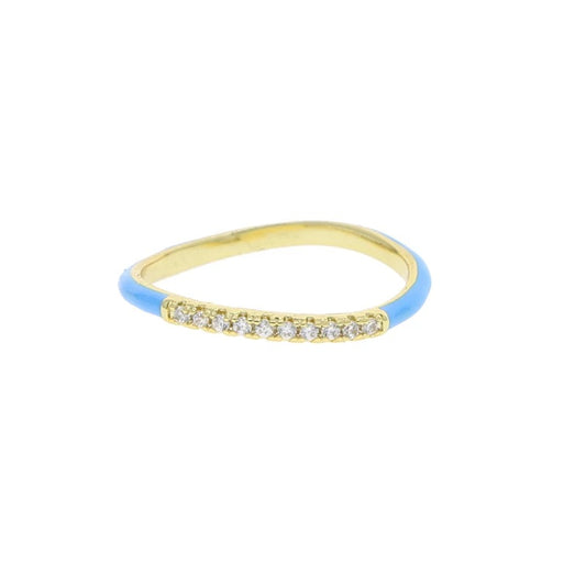 Enamel band ring