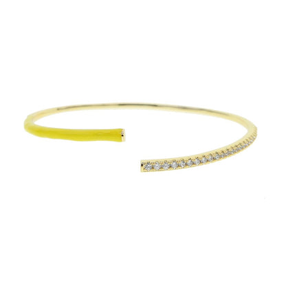 Enamel cuff bangle