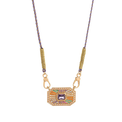 Livre D’or clasp necklace, multicolour