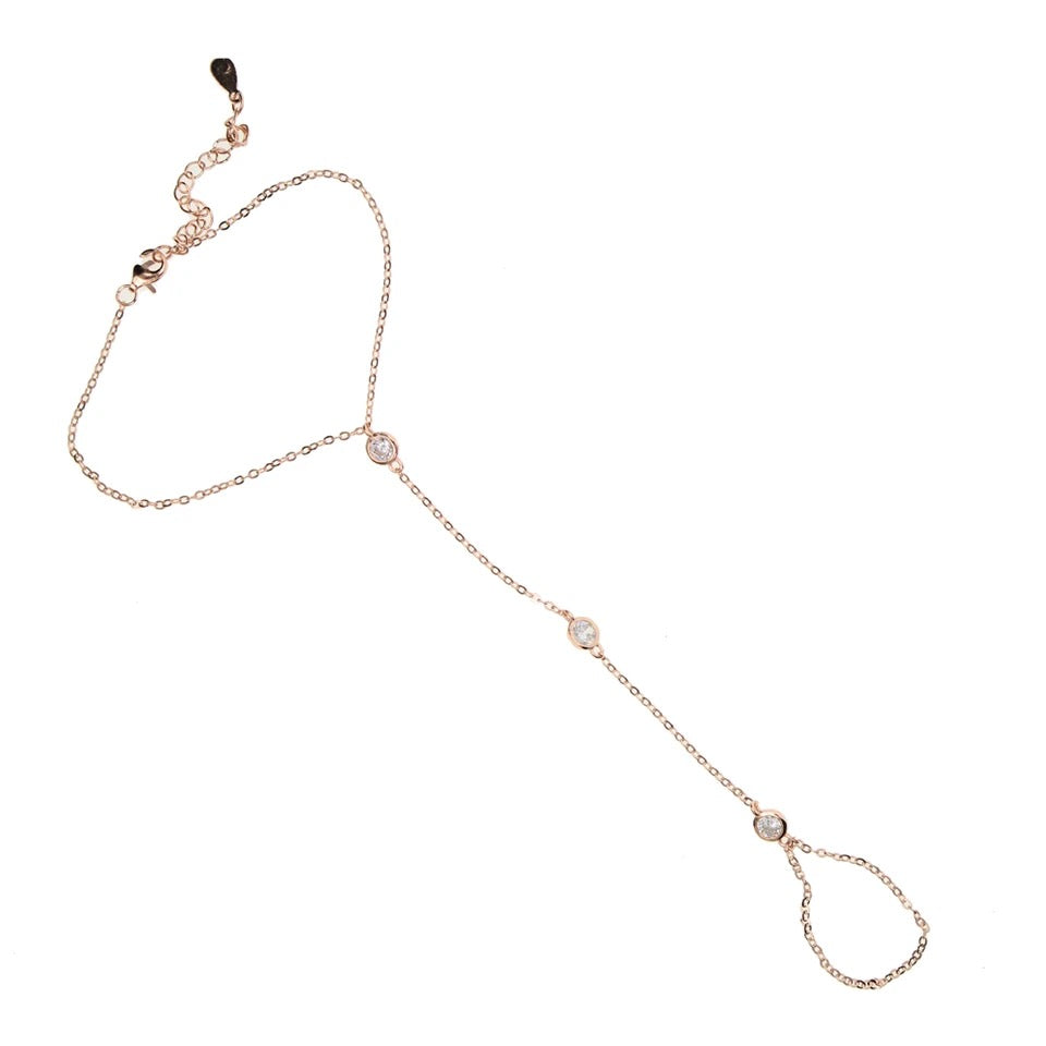 D’amour hand chain, rose gold