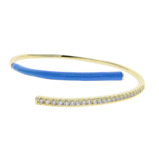 Enamel cuff bangle