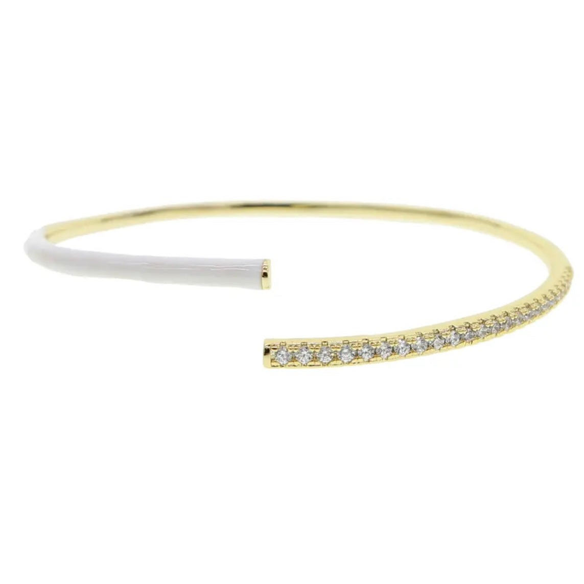 Enamel cuff bangle